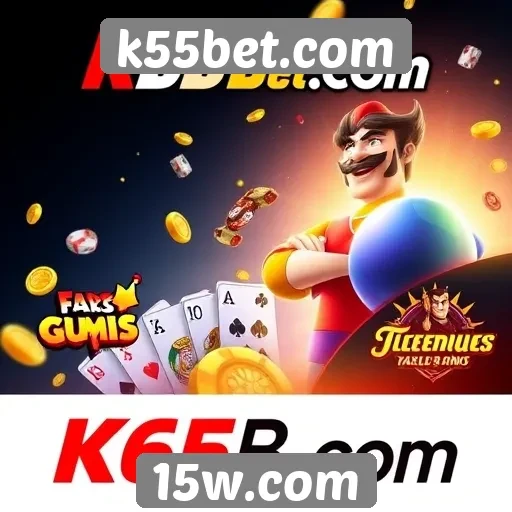 Variedade de jogos disponíveis em k55bet.com